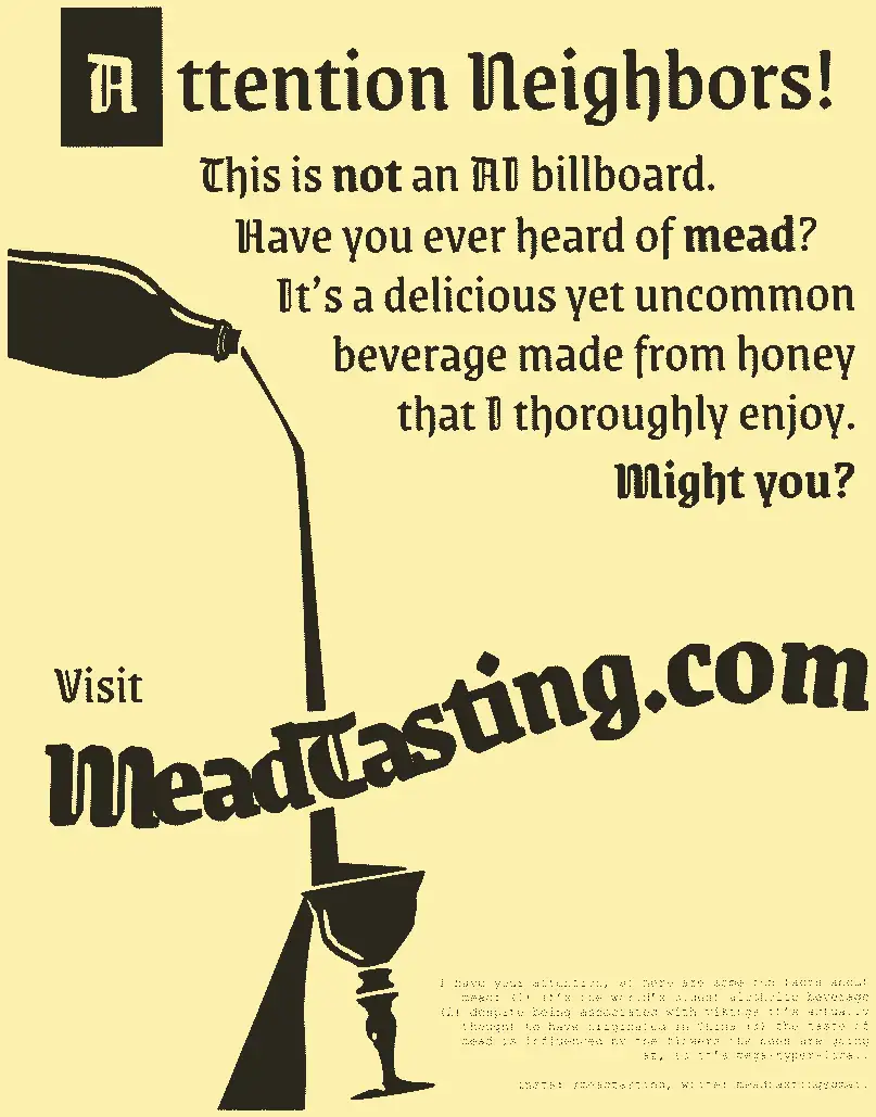 Mead Tasting event flyer