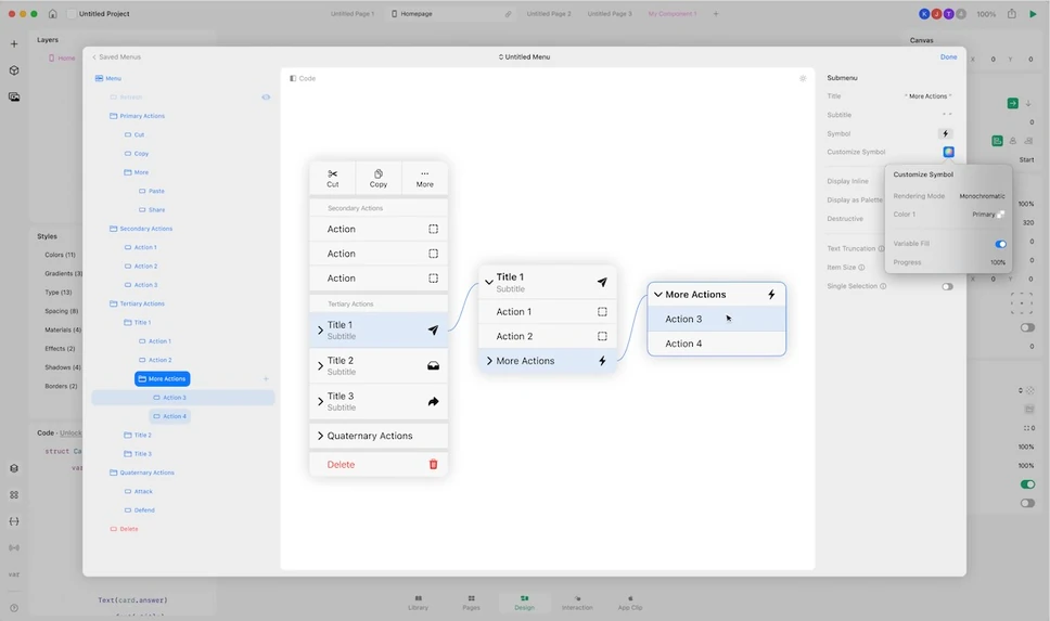 Play menu editor on macOS